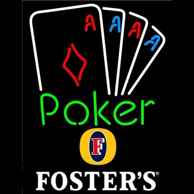 Fosters Poker Tournament Beer Sign Enseigne Néon