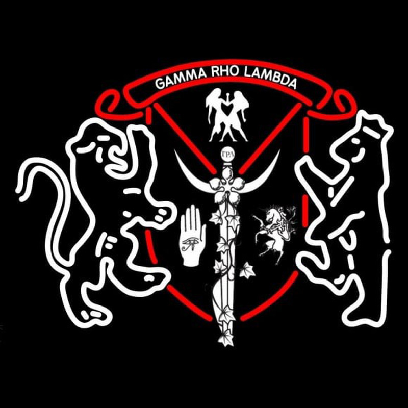 Gamma Rho Lambda Logo Enseigne Néon