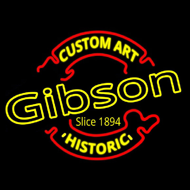 Gibson Guitar Custom Art Historic Enseigne Néon