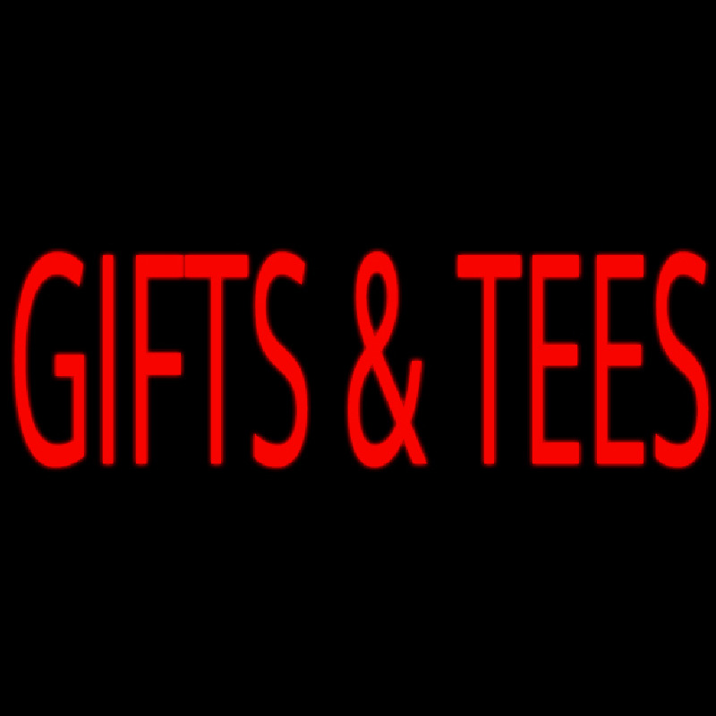 Gifts And Tees Red Enseigne Néon