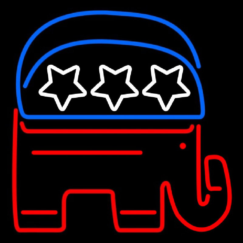 Gop Elephant Republican Party Enseigne Néon