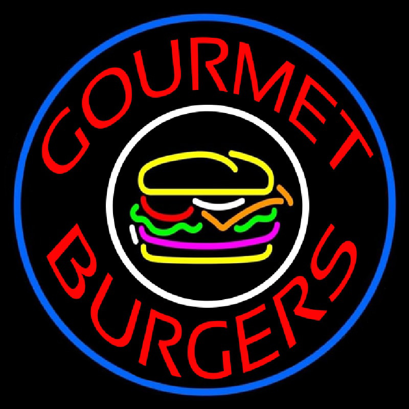 Gourmet Burgers Circle Enseigne Néon