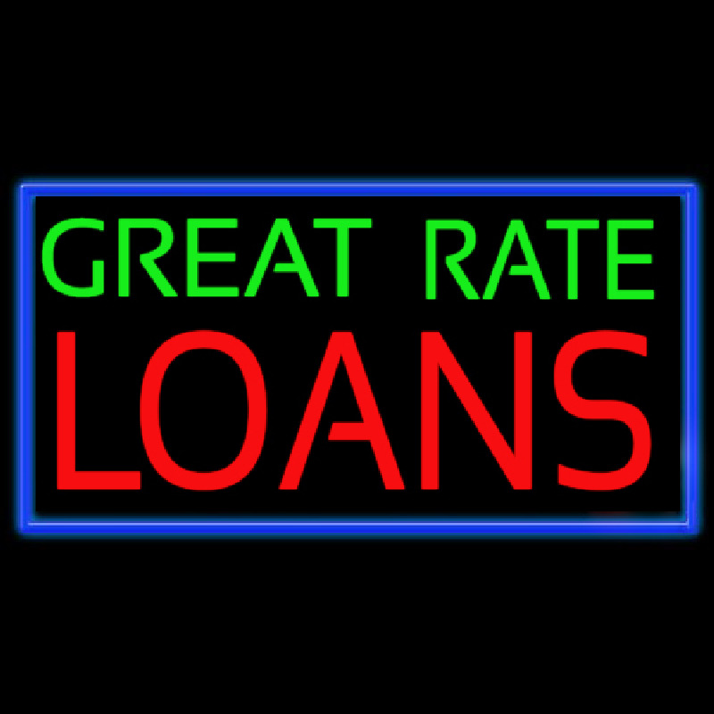 Great Rate Loans Enseigne Néon