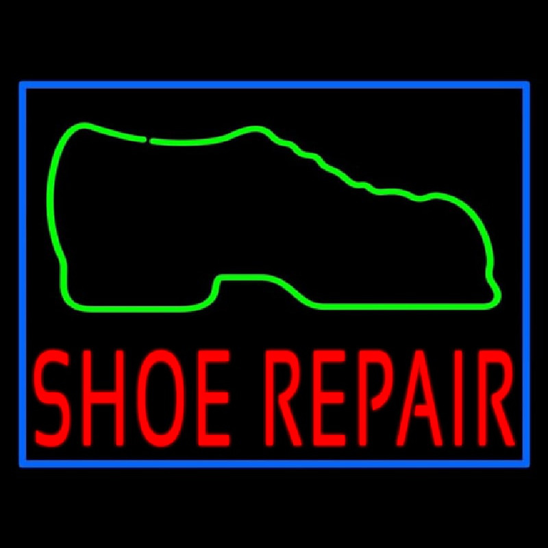 Green Boot Red Shoe Repair Enseigne Néon