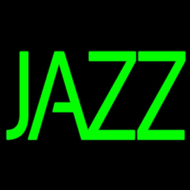 Green Double Stroke Jazz Block Enseigne Néon