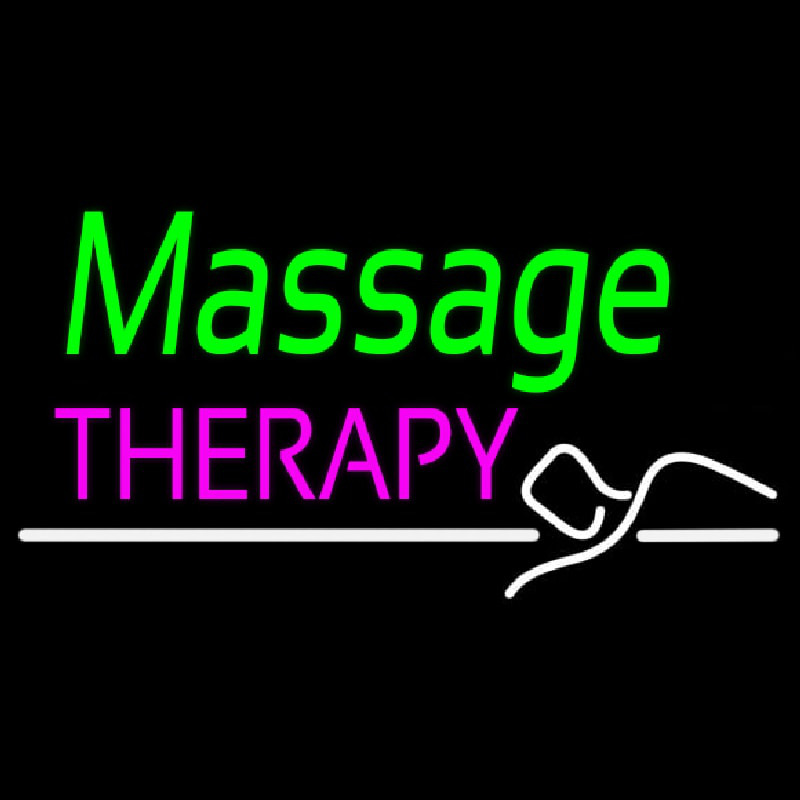 Green Massage Therapy Enseigne Néon