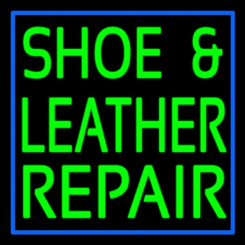 Green Shoe And Leather Repair Enseigne Néon