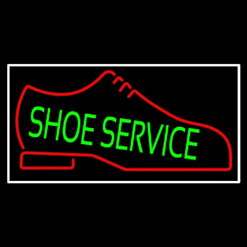 Green Shoe Service Enseigne Néon