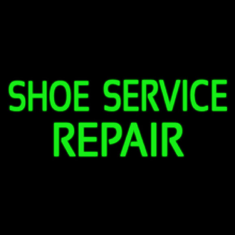 Green Shoe Service Repair Enseigne Néon