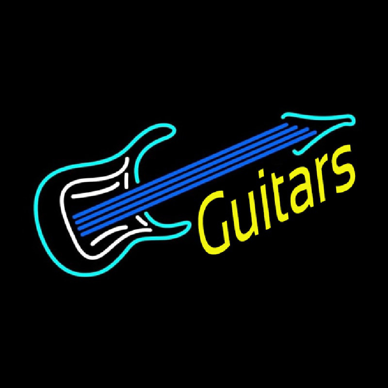 Guitar 2 Logo Enseigne Néon