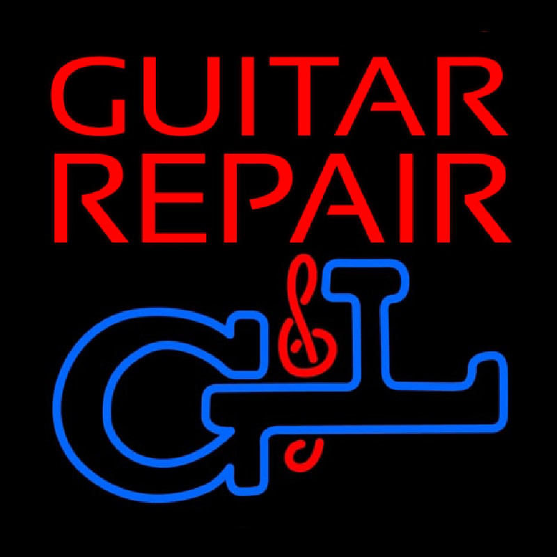 Guitar Repair Enseigne Néon