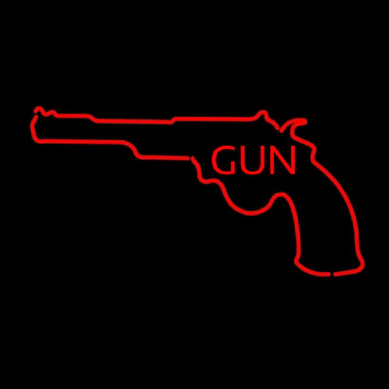 Gun With Logo Enseigne Néon