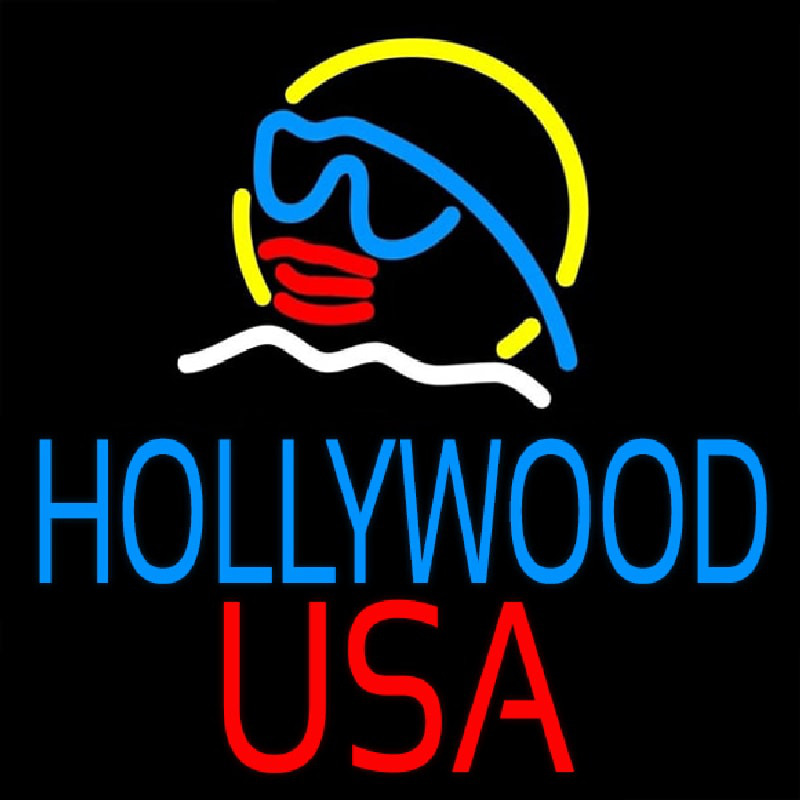 Hollywood Usa Enseigne Néon