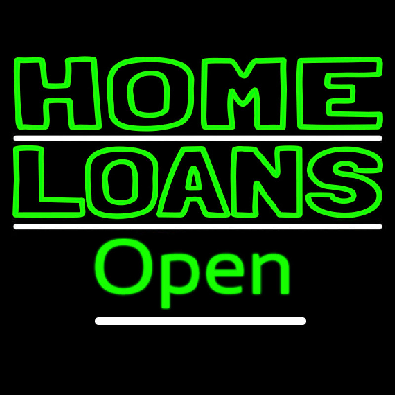 Home Loans Open Enseigne Néon