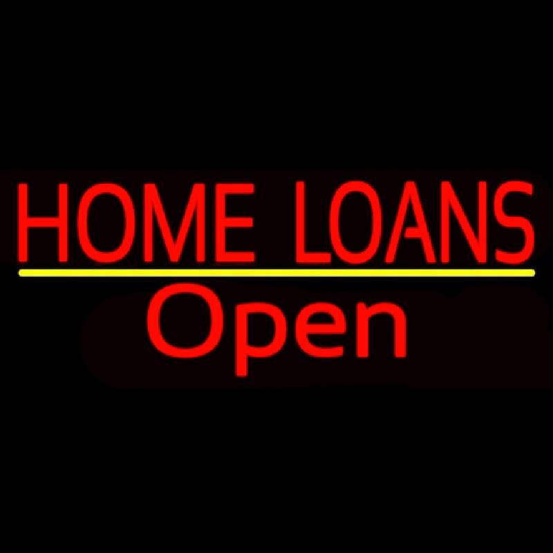 Home Loans Open Enseigne Néon