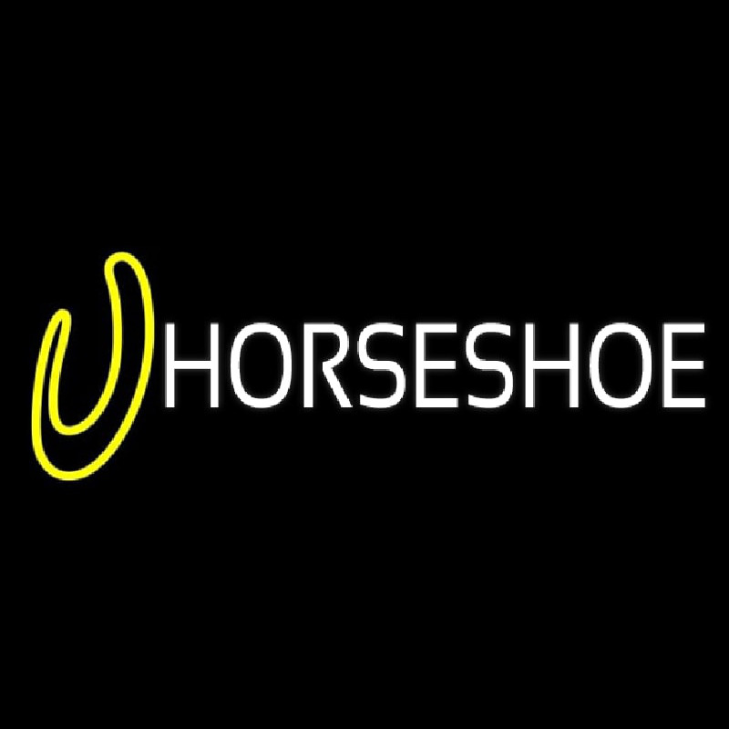 Horse Shoe Block Logo Enseigne Néon