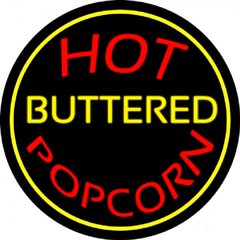 Hot Buttered Popcorn Enseigne Néon