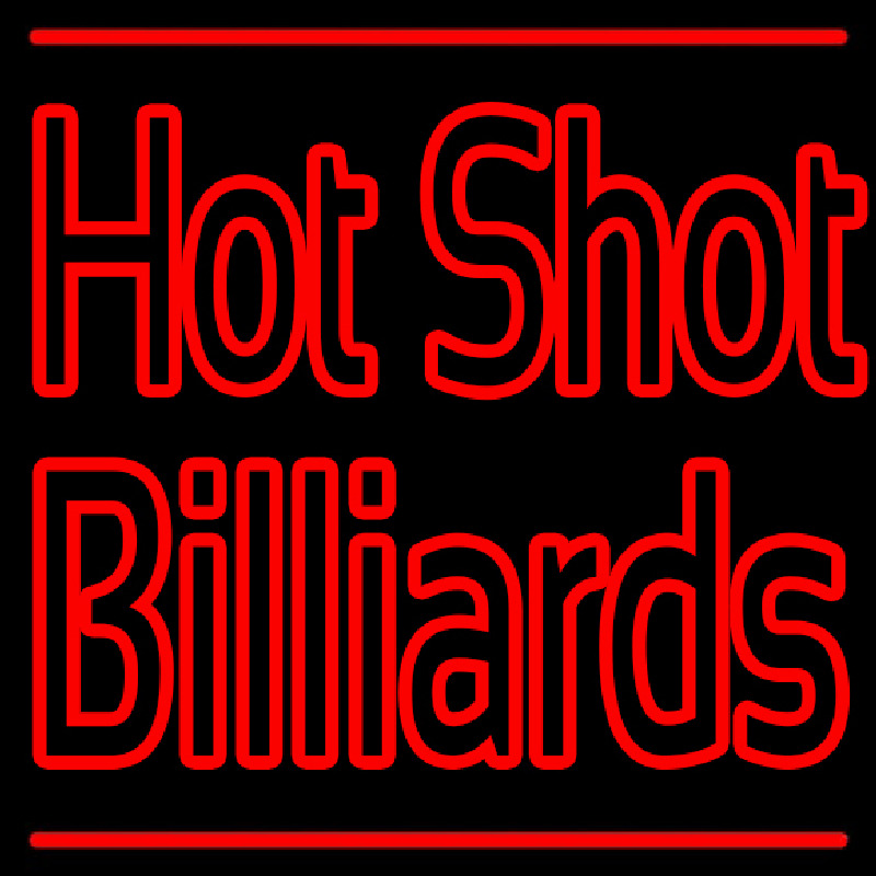 Hot Shot Billiards Enseigne Néon