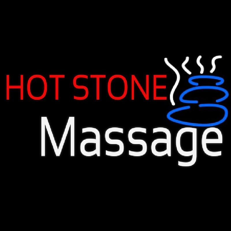 Hot Stone Massage Enseigne Néon