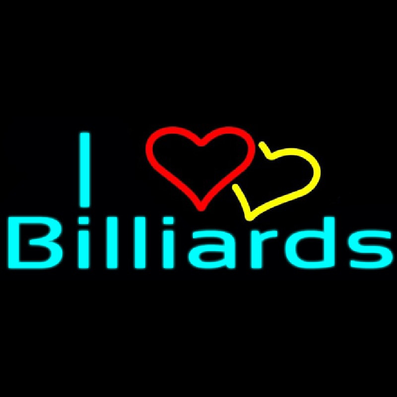 I Love Billiards 2 Enseigne Néon