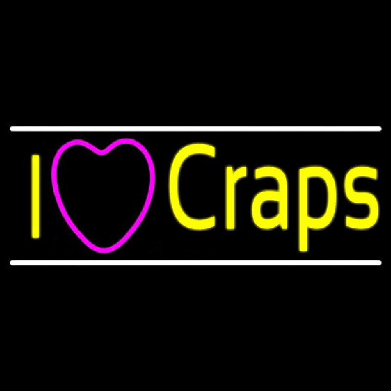 I Love Craps 2 Enseigne Néon