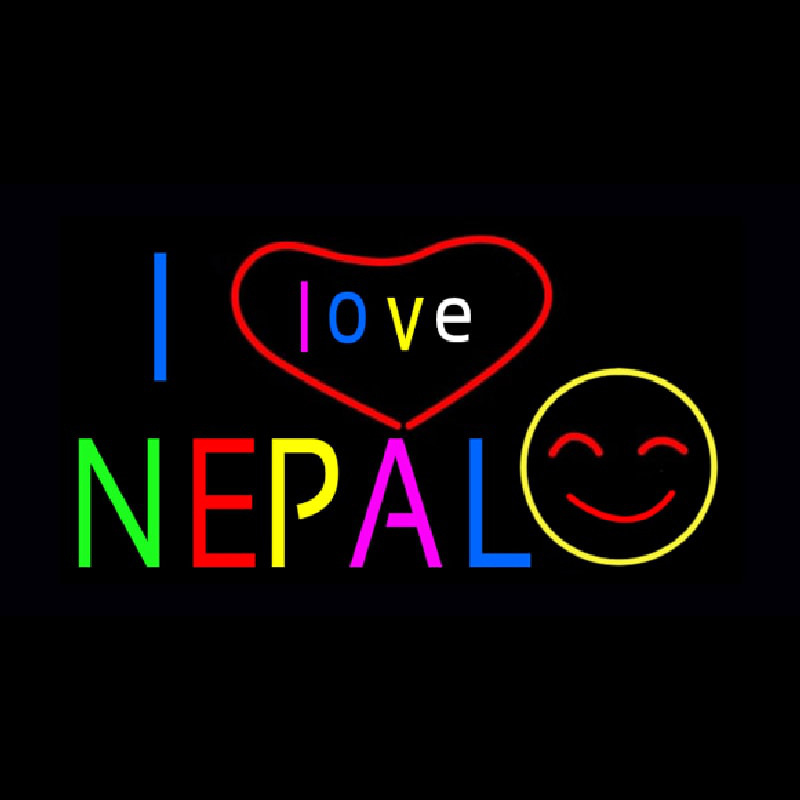 I Love Nepal Enseigne Néon