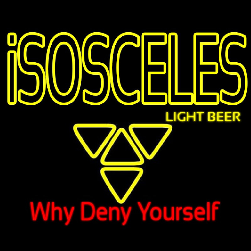 Isosceles Light Beer Sign Enseigne Néon