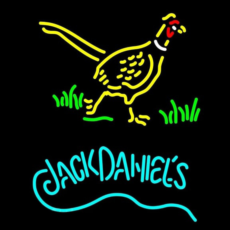 Jack Daniels and Pheasant Logo Enseigne Néon