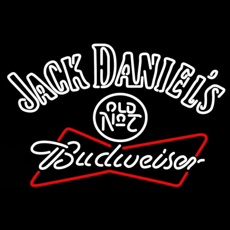 Jack Daniels with Budweiser Enseigne Néon