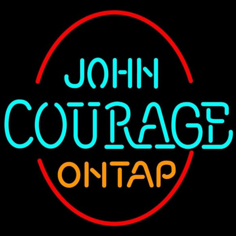 John Courage On Tap Enseigne Néon