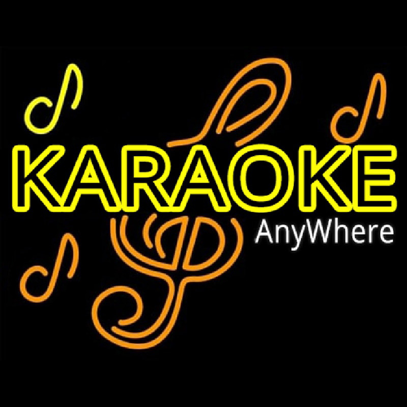 Karaoke Anywhere Enseigne Néon