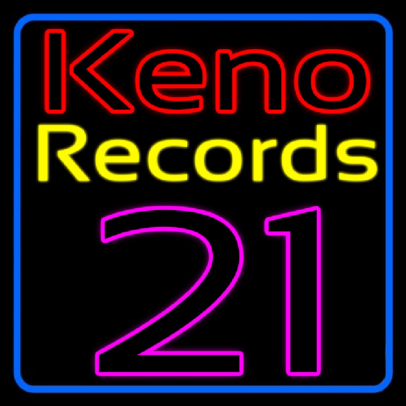 Keno Records 21 1 Enseigne Néon