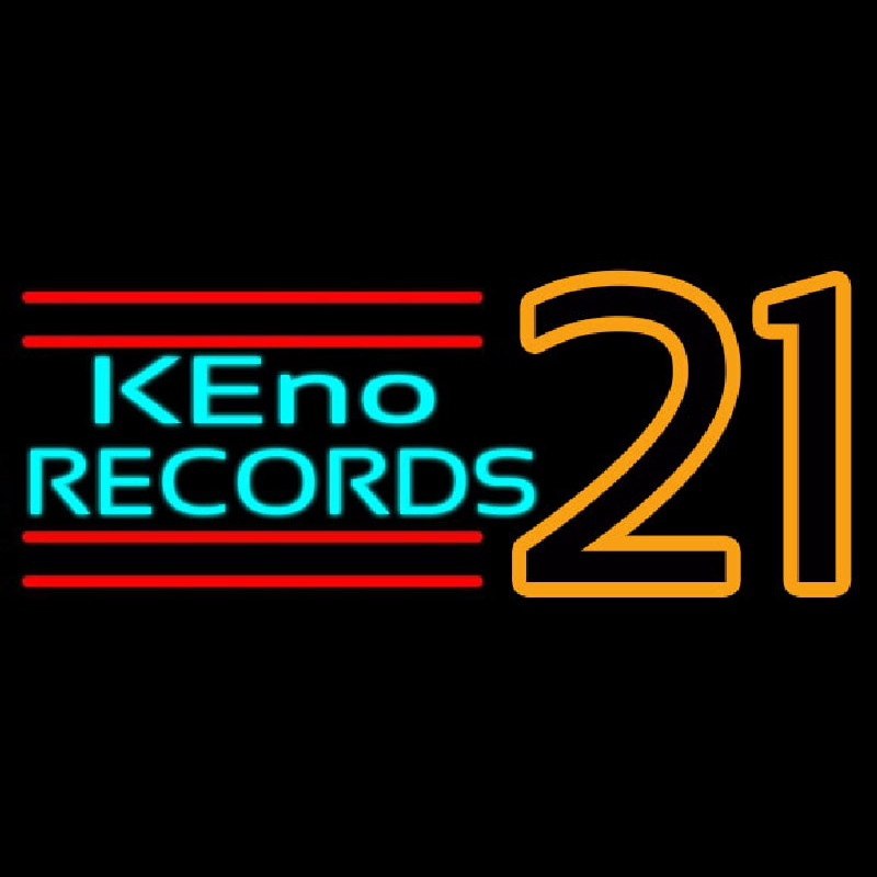 Keno Records 21 3 Enseigne Néon