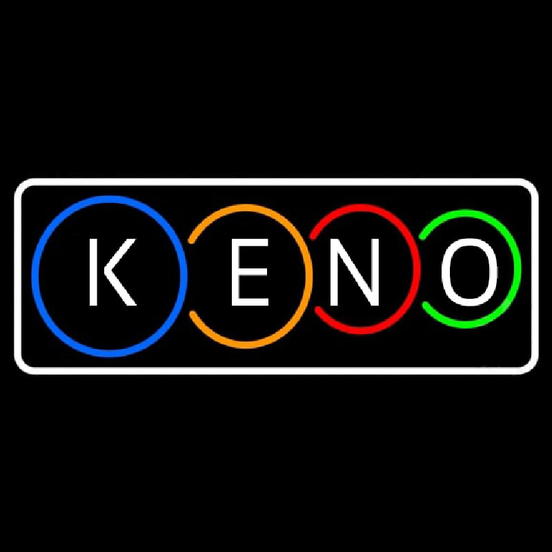 Keno With Border Enseigne Néon