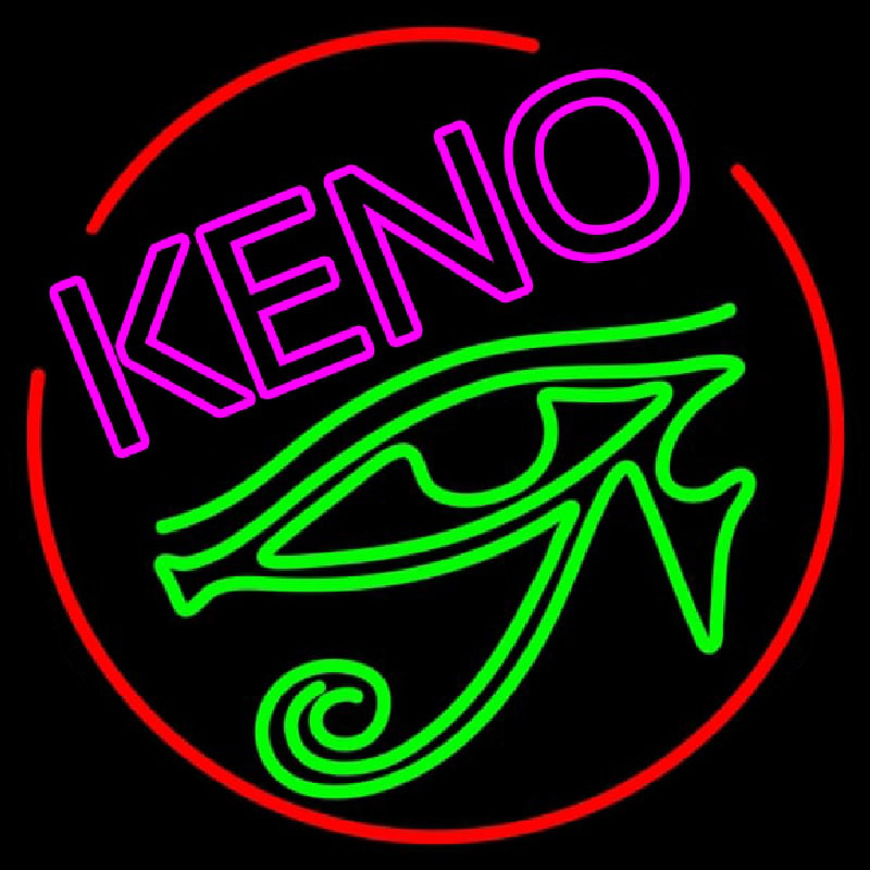 Keno With Eye Icon 2 Enseigne Néon