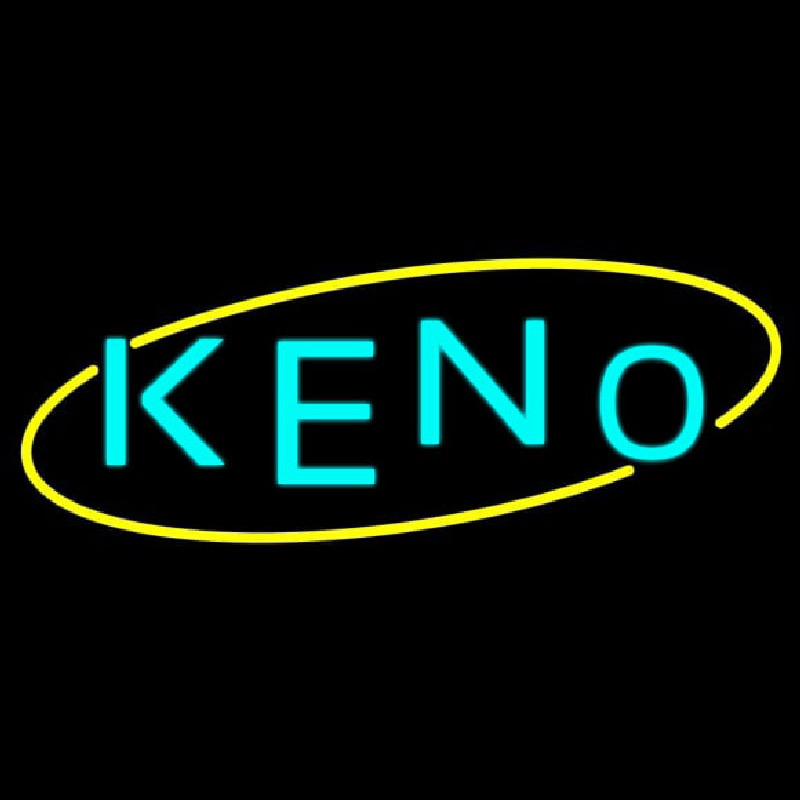 Keno With Oval 1 Enseigne Néon