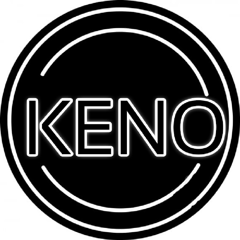 Keno With Oval Border Enseigne Néon