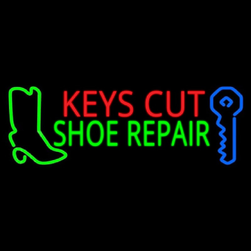 Keys Cut Shoe Repair Enseigne Néon