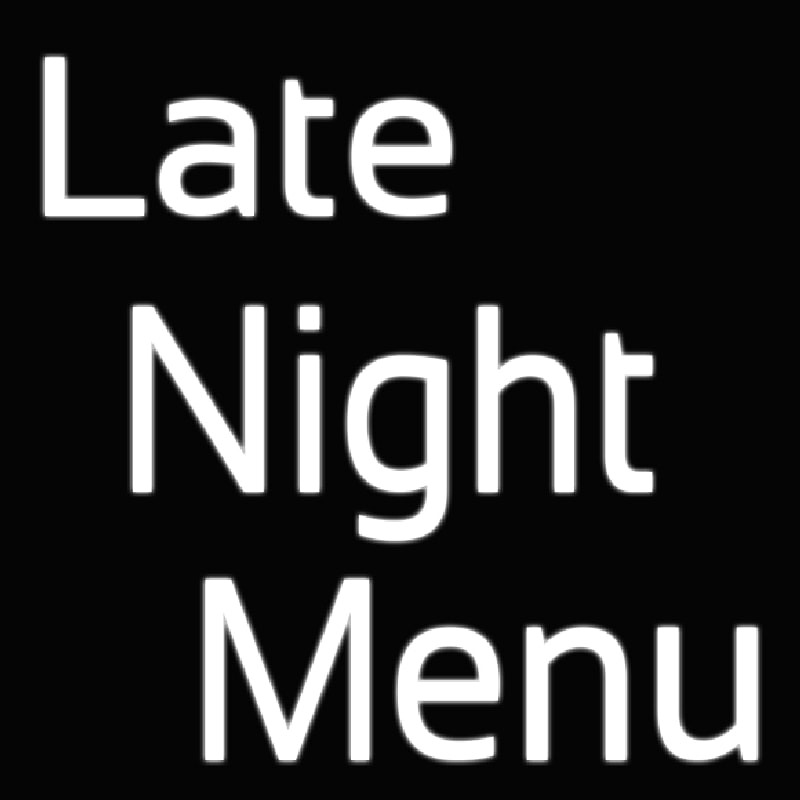 Late Night Menu Enseigne Néon