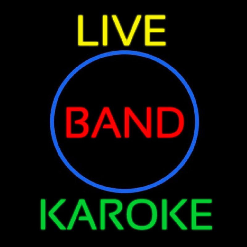 Live Band Karaoke Enseigne Néon