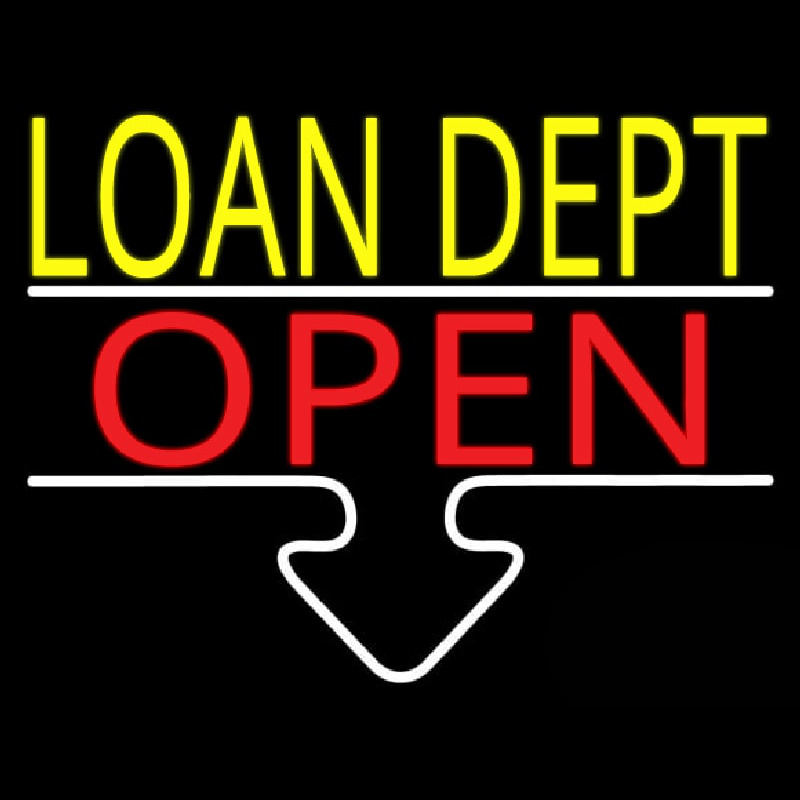 Loan Dept Open Enseigne Néon