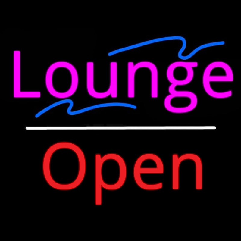 Lounge Open White Line Enseigne Néon