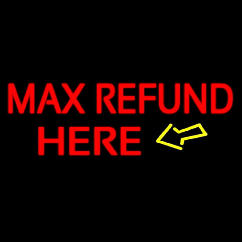 Ma  Refund Here Enseigne Néon