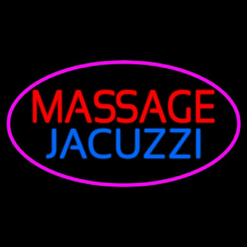 Massage And Jacuzzi Enseigne Néon