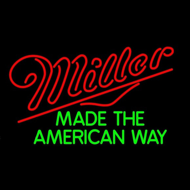 Miller American Way Beer Sign Enseigne Néon