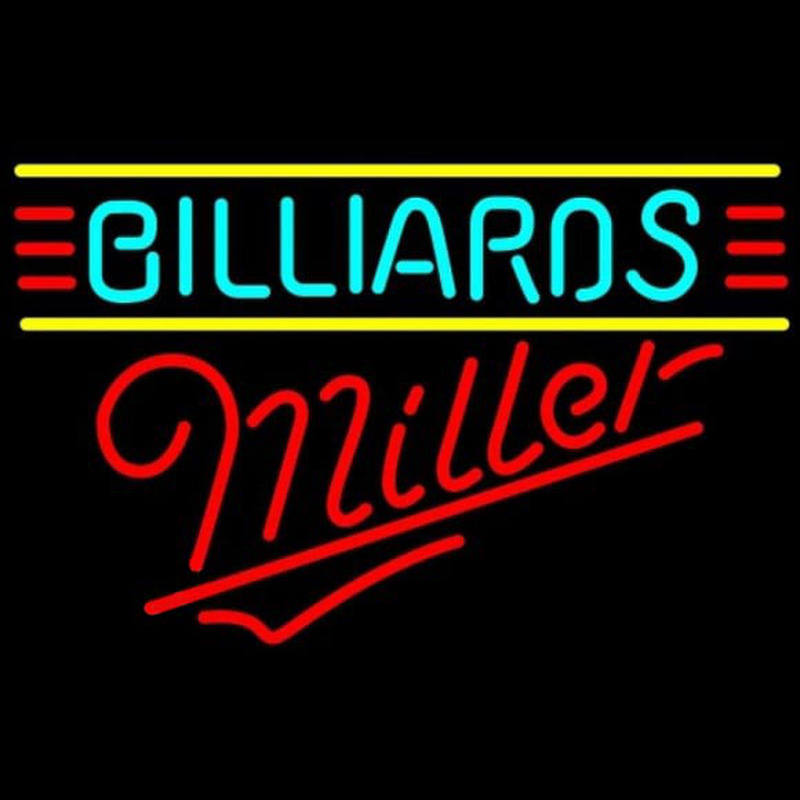 Miller Billiards Te t Borders Pool Beer Sign Enseigne Néon