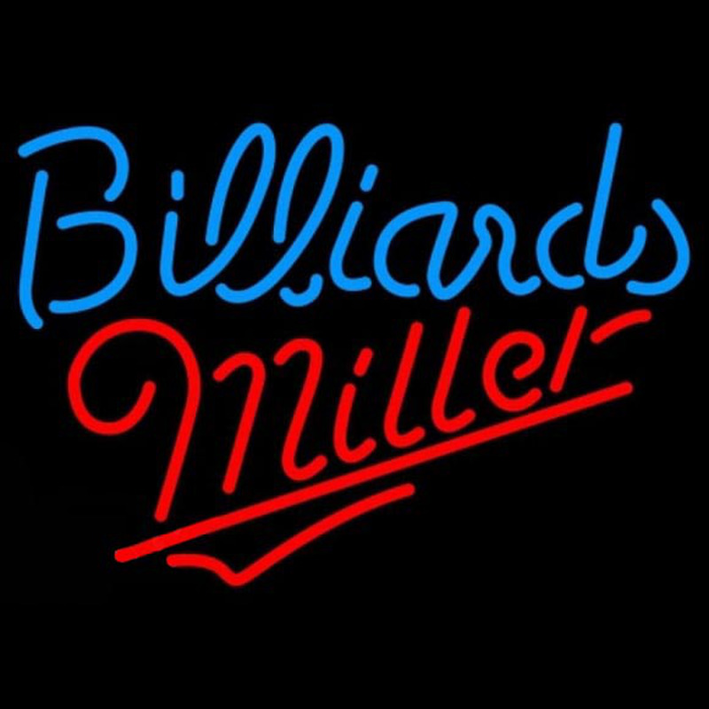 Miller Billiards Te t Pool Beer Sign Enseigne Néon