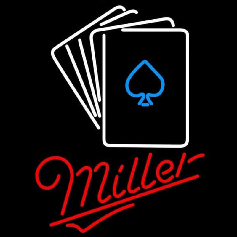 Miller Cards Beer Sign Enseigne Néon