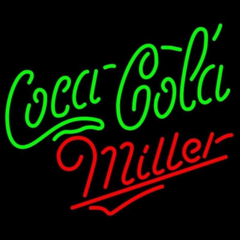 Miller Coca Cola Green Beer Sign Enseigne Néon