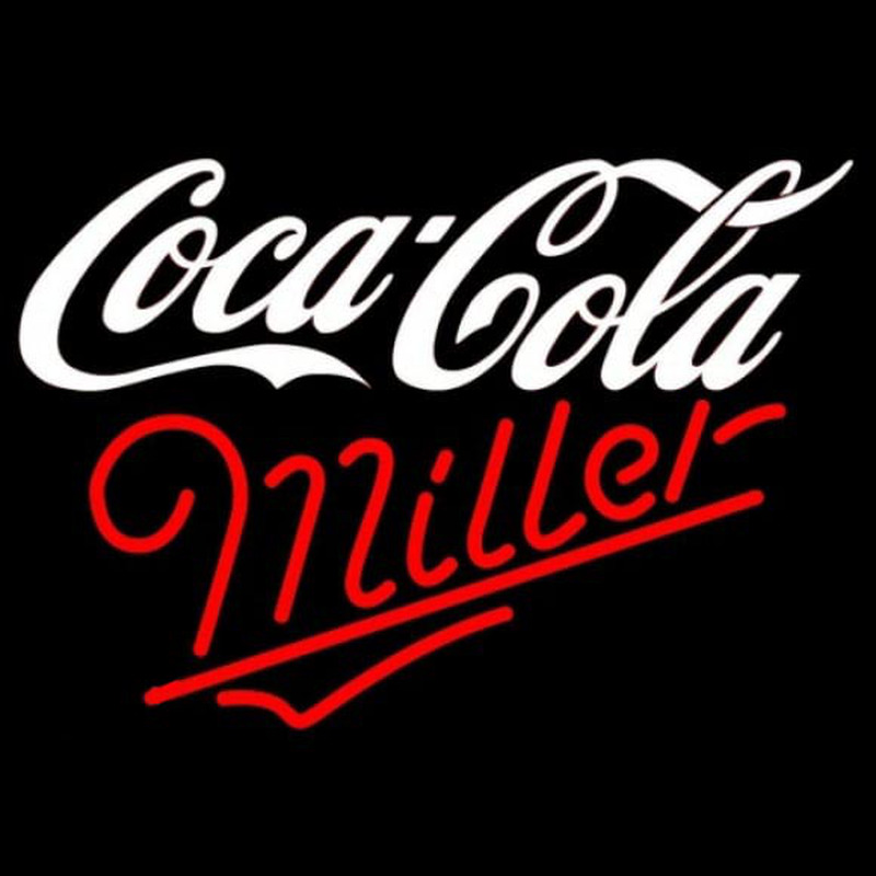 Miller Coca Cola White Beer Sign Enseigne Néon